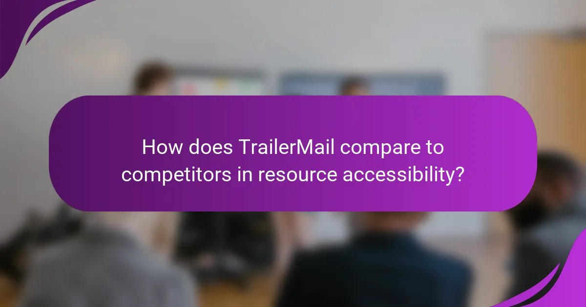 How does TrailerMail compare to competitors in resource accessibility?